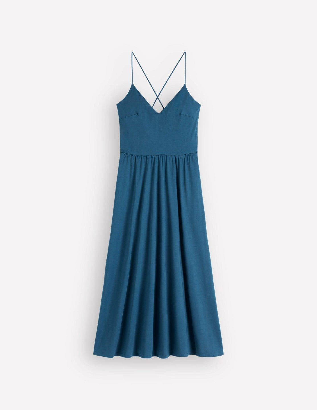 Cross Back Jersey Dress-Tourmaline Blue / Boden us