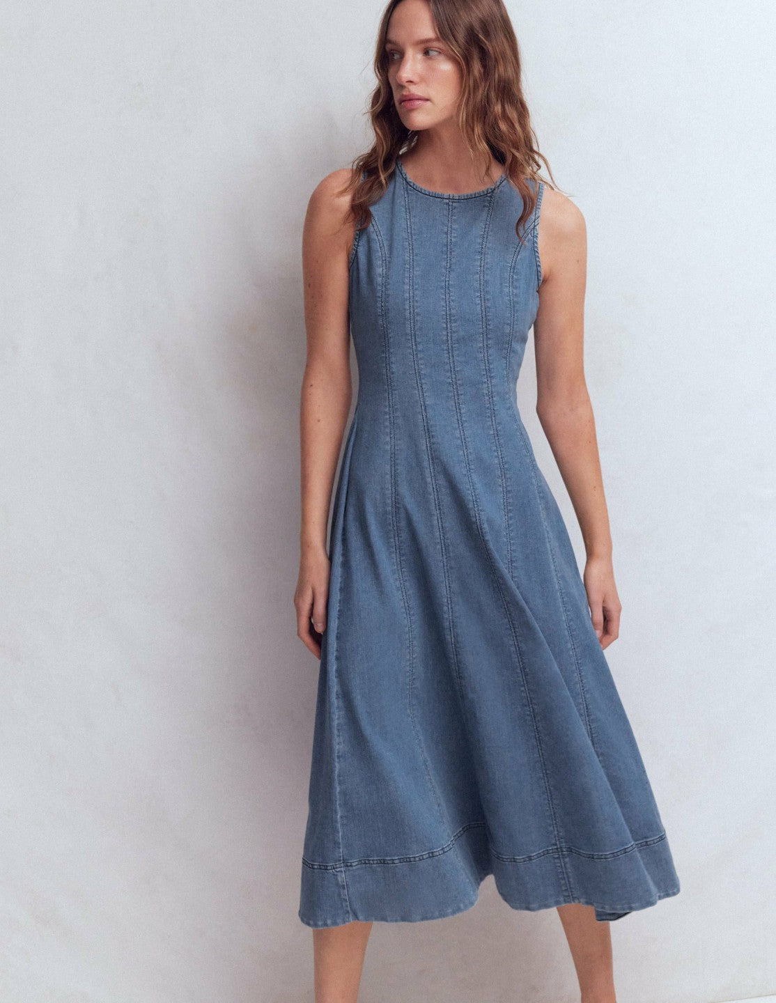 Annet Denim Midi Dress-Mid Vintage / Boden Sale