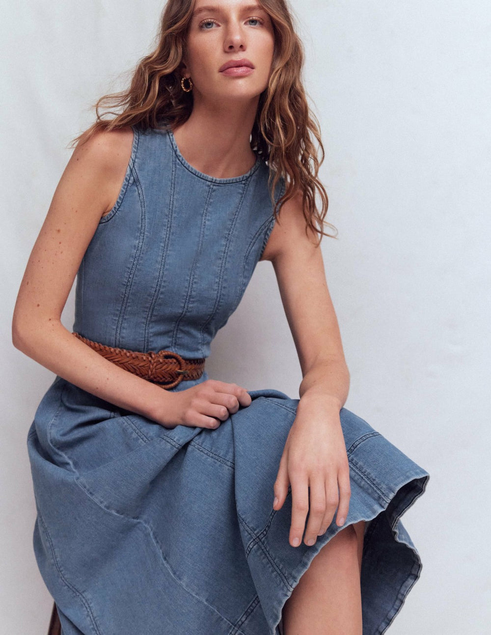 Annet Denim Midi Dress-Mid Vintage / Boden Sale