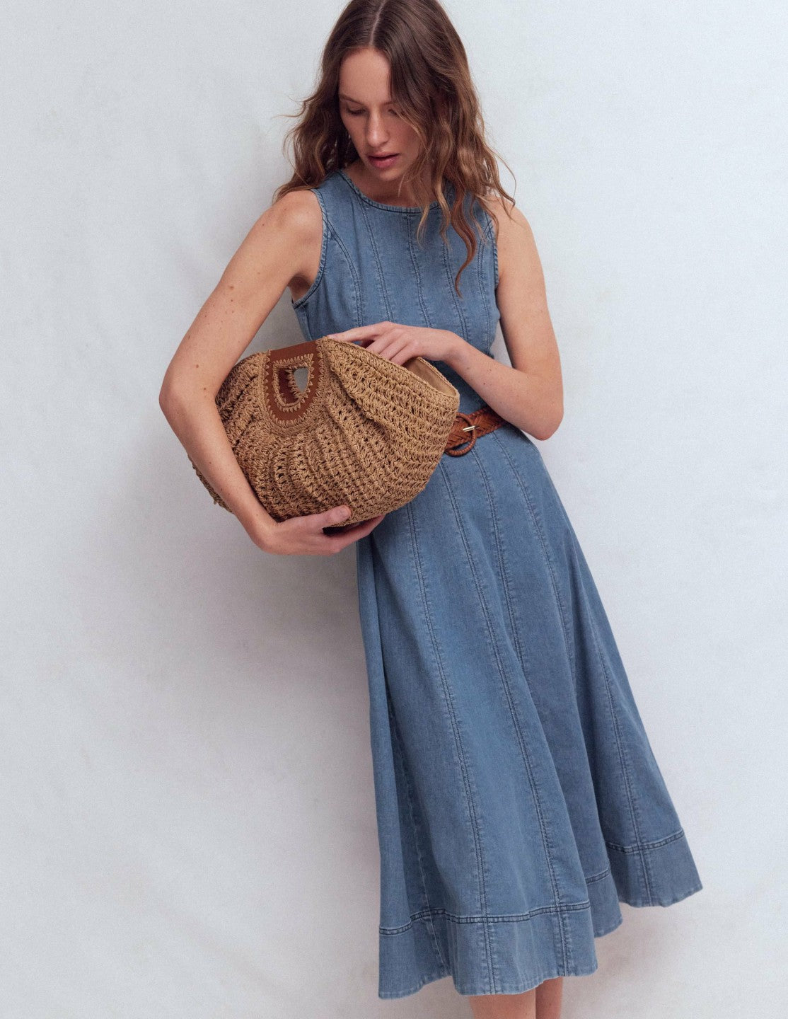 Annet Denim Midi Dress-Mid Vintage / Boden Sale