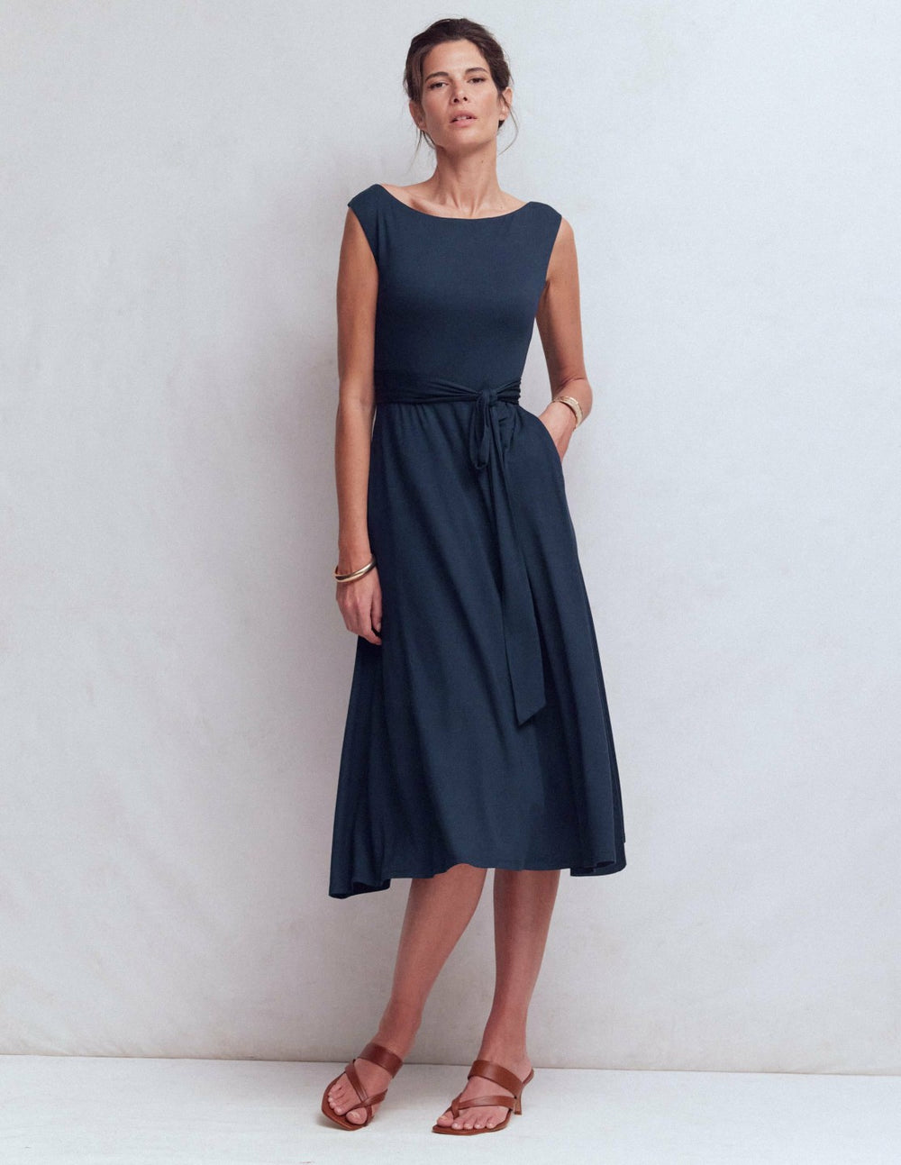 Tamsin Jersey Midi Dress-Navy / Boden Online