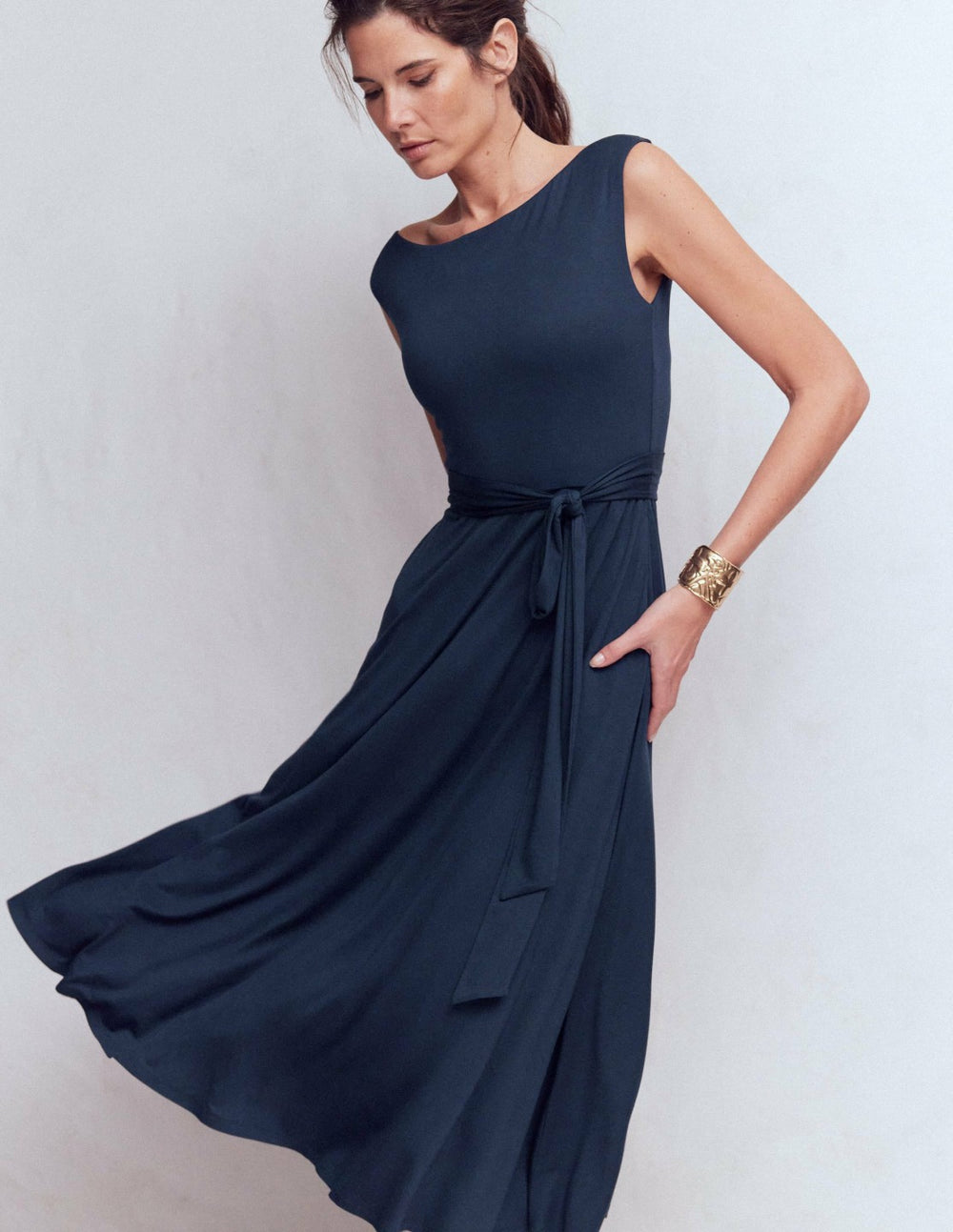 Tamsin Jersey Midi Dress-Navy / Boden Online
