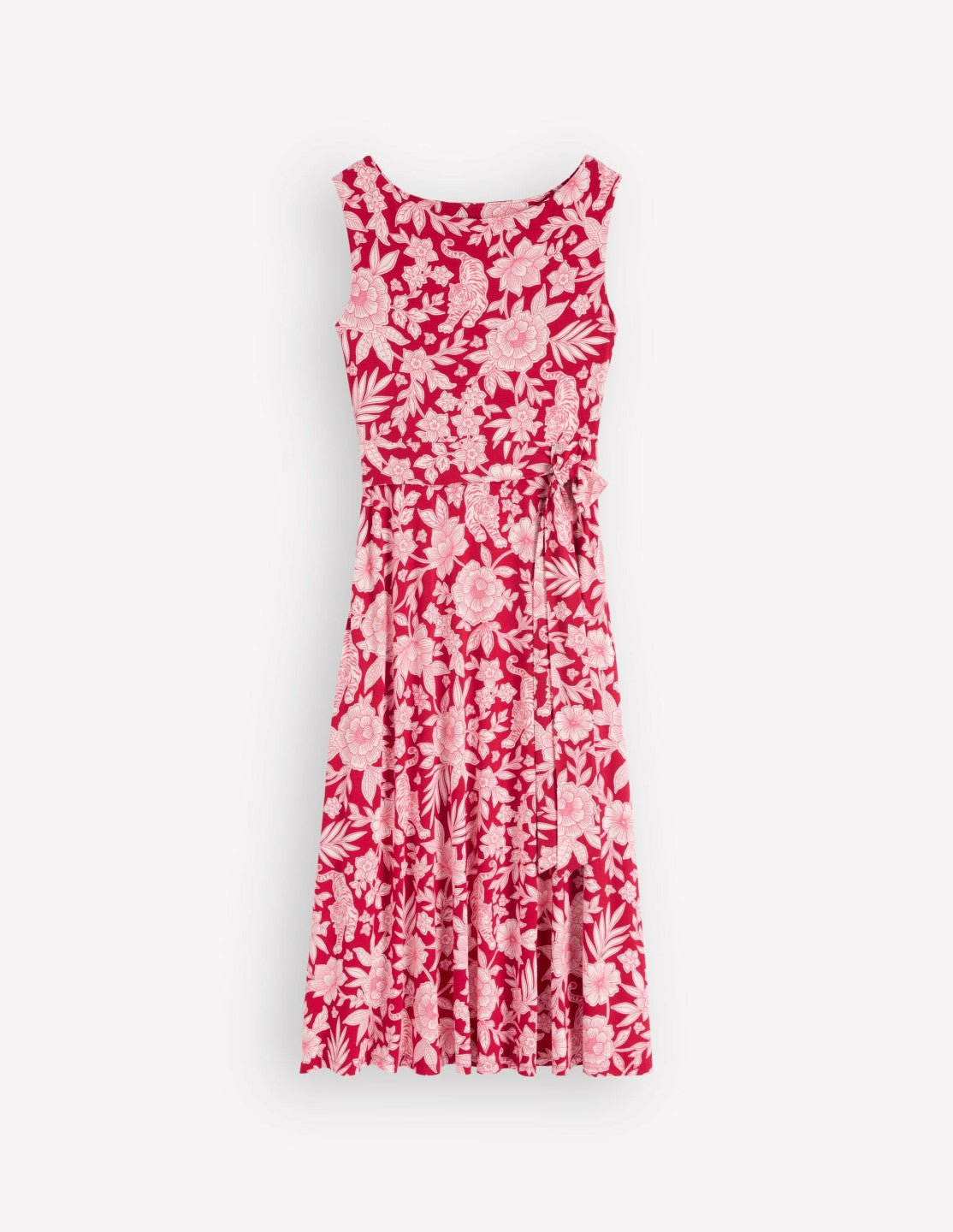 Tamsin Jersey Midi Dress-Spicy Red, Tigers Paradise / Boden us