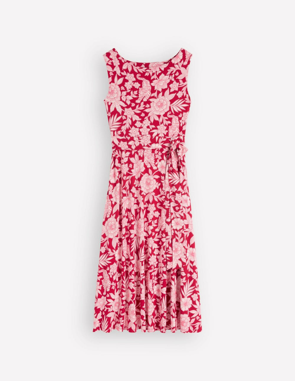 Tamsin Jersey Midi Dress-Spicy Red, Tigers Paradise / Boden us