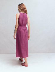 Daphne Double Cloth Dress-Warm Mauve / Boden