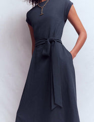 Eve Jersey Midi Dress-Navy / Boden Sale