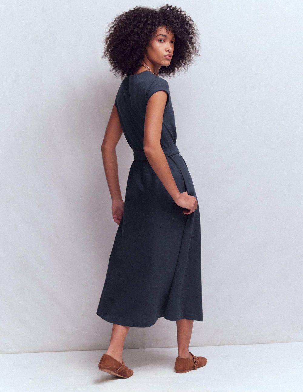 Eve Jersey Midi Dress-Navy / Boden Sale
