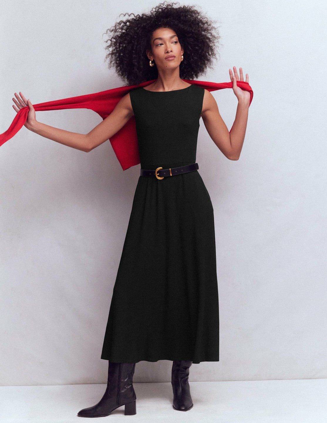 Tamsin Jersey Midi Dress-Black / Boden us