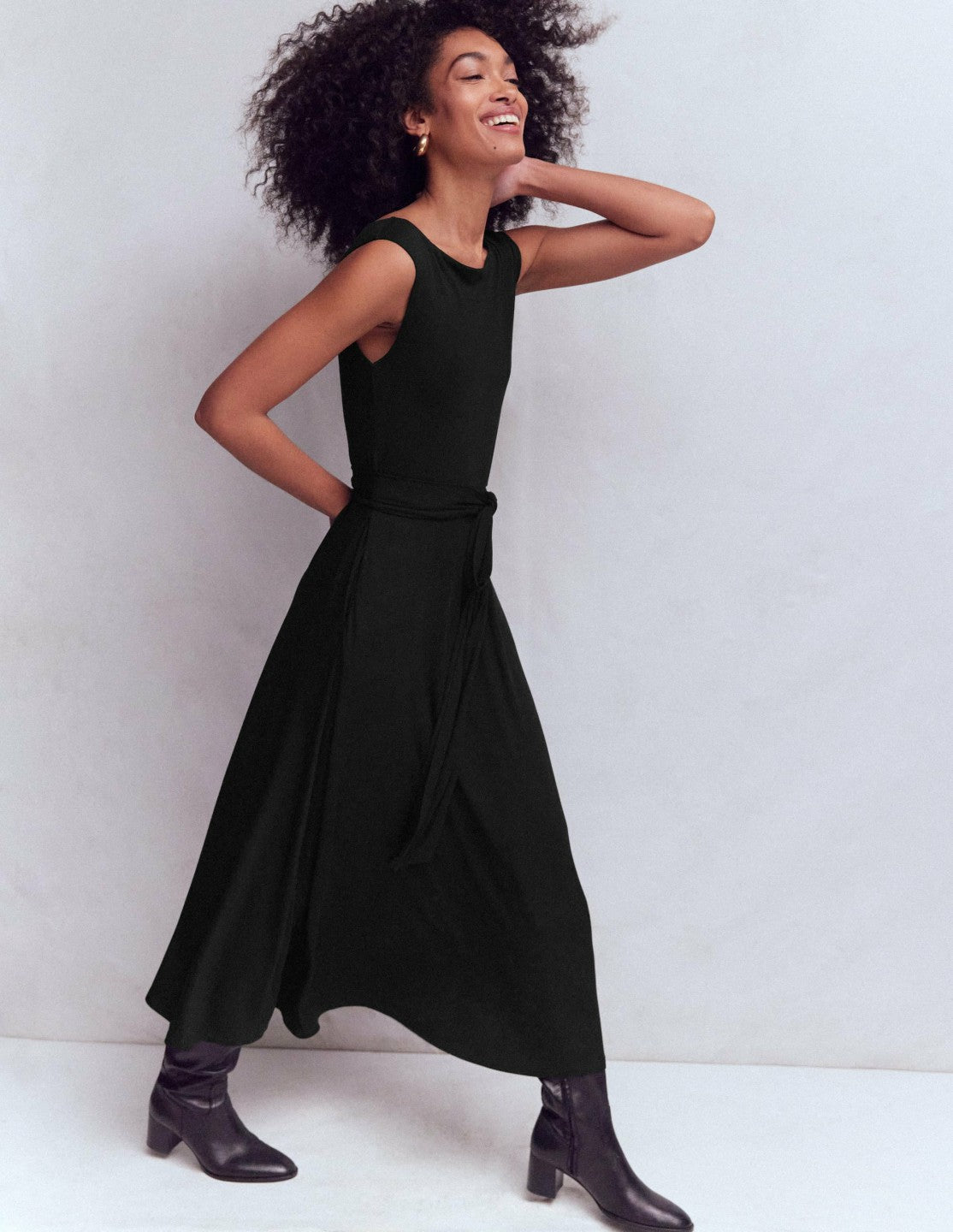 Tamsin Jersey Midi Dress-Black / Boden us