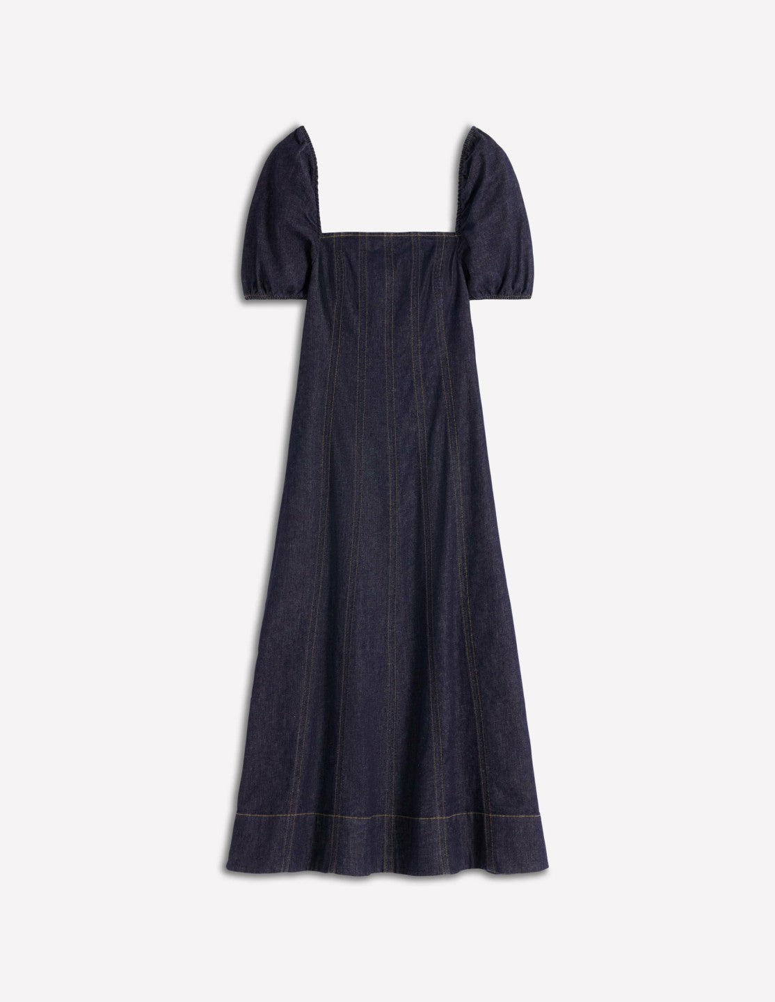 Puff Sleeve Denim Dress-Indigo / Boden On sale