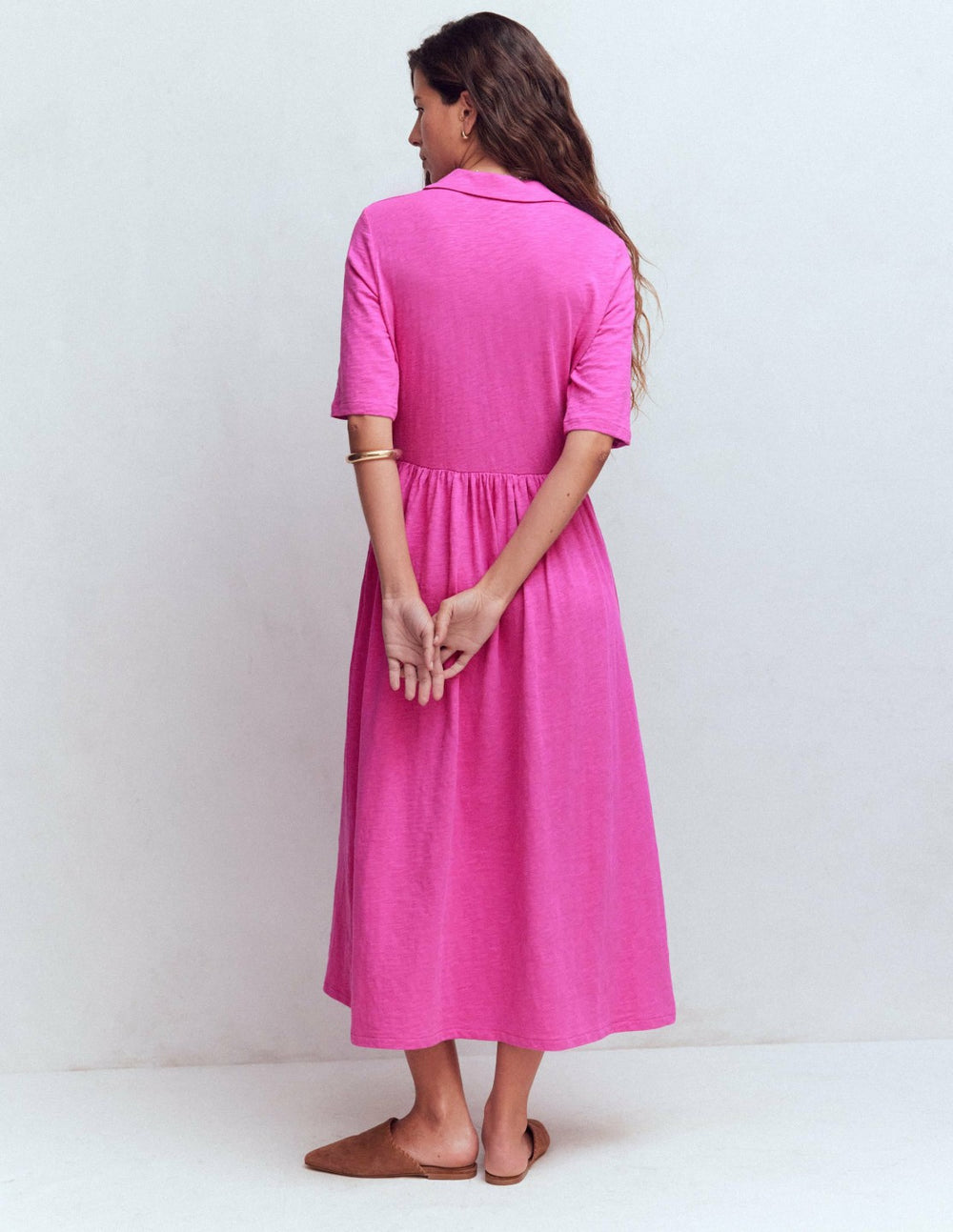 Aria Collared Jersey Dress-Passion Flower / Boden Discount