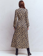 Naomi Long Sleeve Jersey Dress-French Navy, Heart Scatter / Boden Outlet