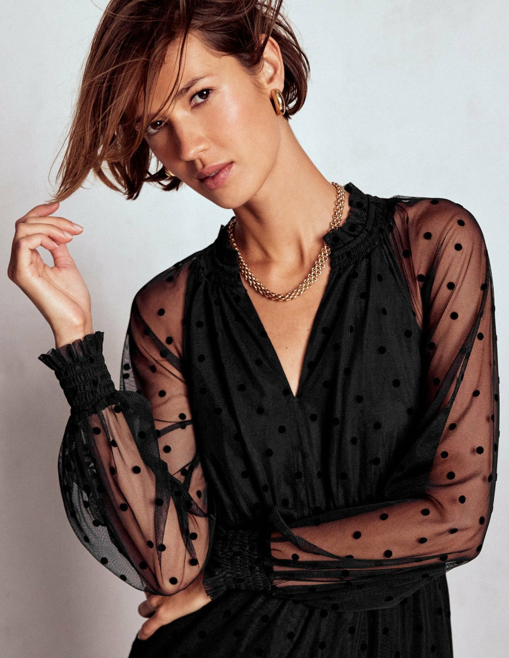 Lucille Tulle Midi Dress-Black / Boden Discount