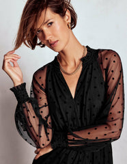 Lucille Tulle Midi Dress-Black / Boden Discount