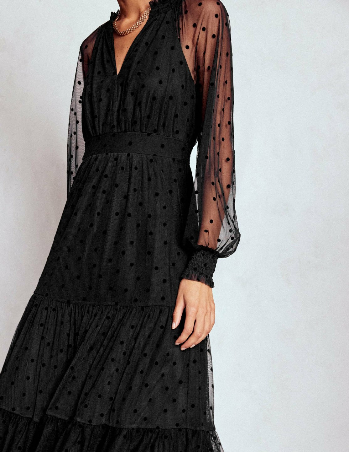 Lucille Tulle Midi Dress-Black / Boden Discount