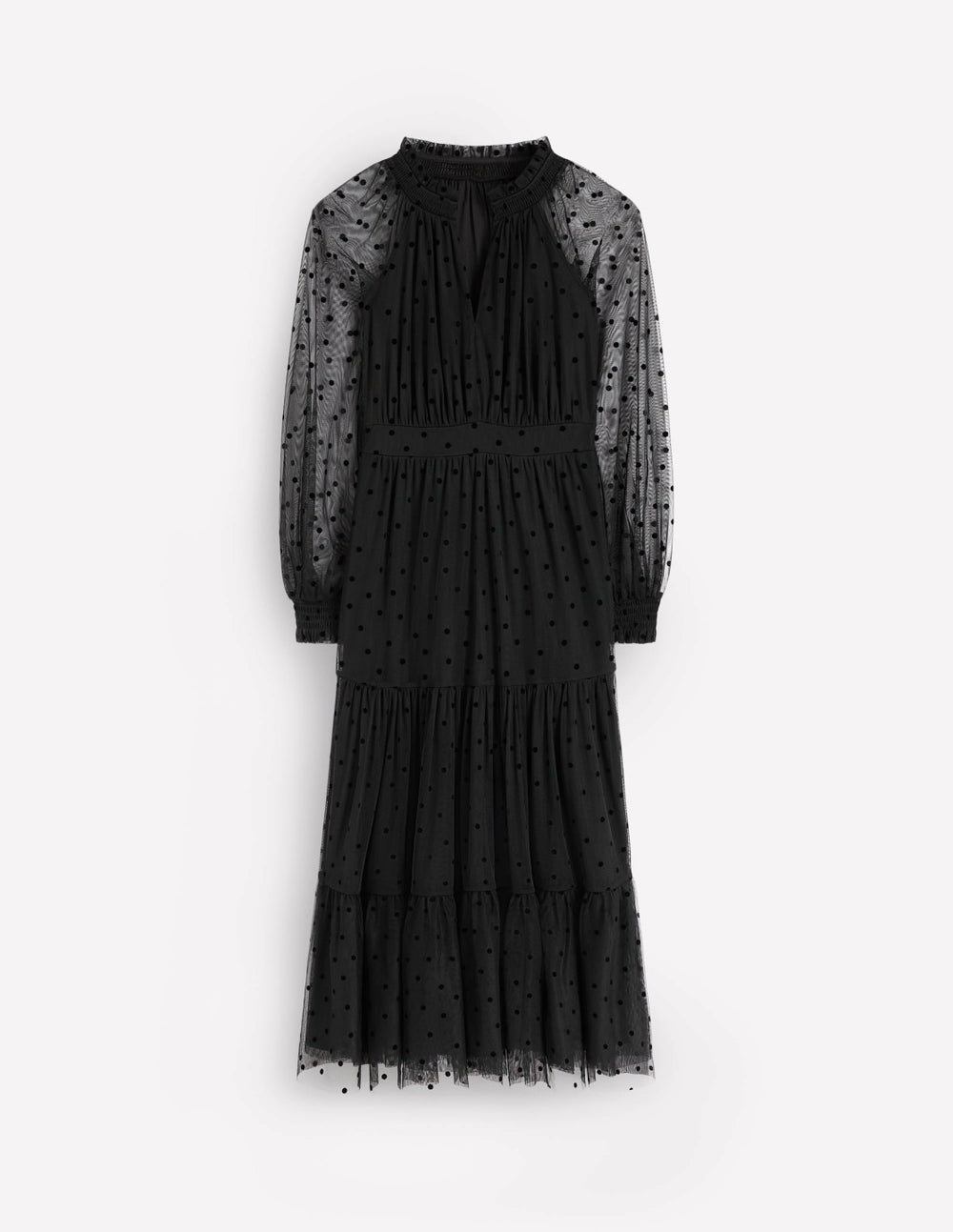 Lucille Tulle Midi Dress-Black / Boden Discount