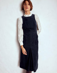 Ula Box Pleat Cord Midi Dress-Midnight Blue / Boden On sale
