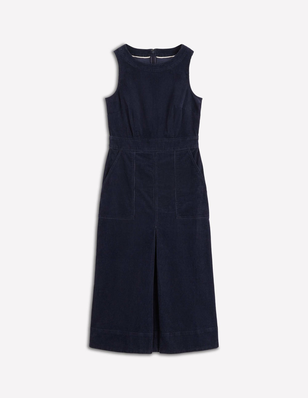 Ula Box Pleat Cord Midi Dress-Midnight Blue / Boden On sale