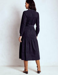 Cecily Cord Midi Dress-Navy / Boden Online