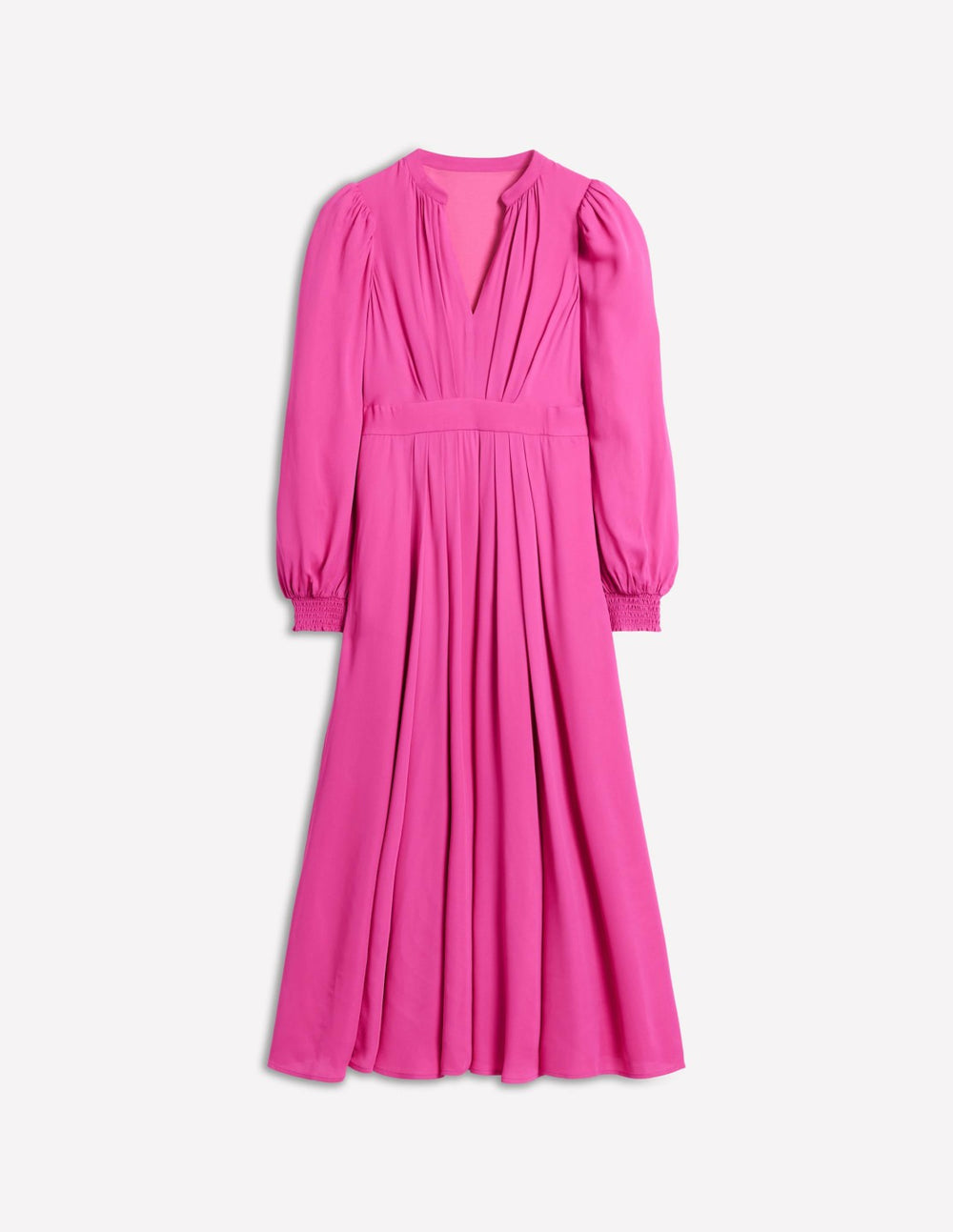 Pleat Detail Blouson Dress-Cosmos Pink / Boden Outlet