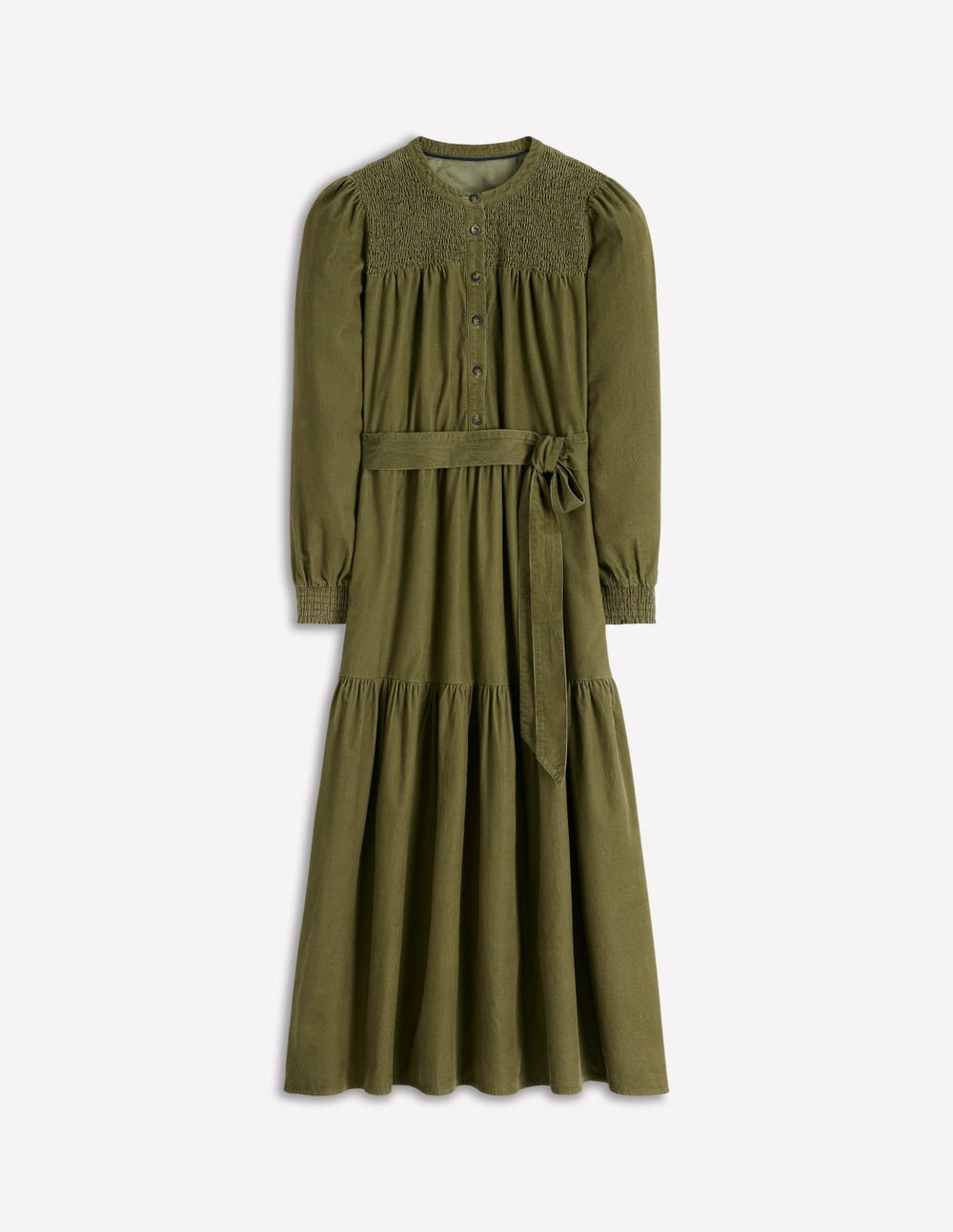 Cecily Cord Midi Dress-Woodland Green / Boden us