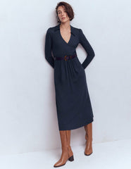 Carla Jersey Wrap Dress-Navy / Boden