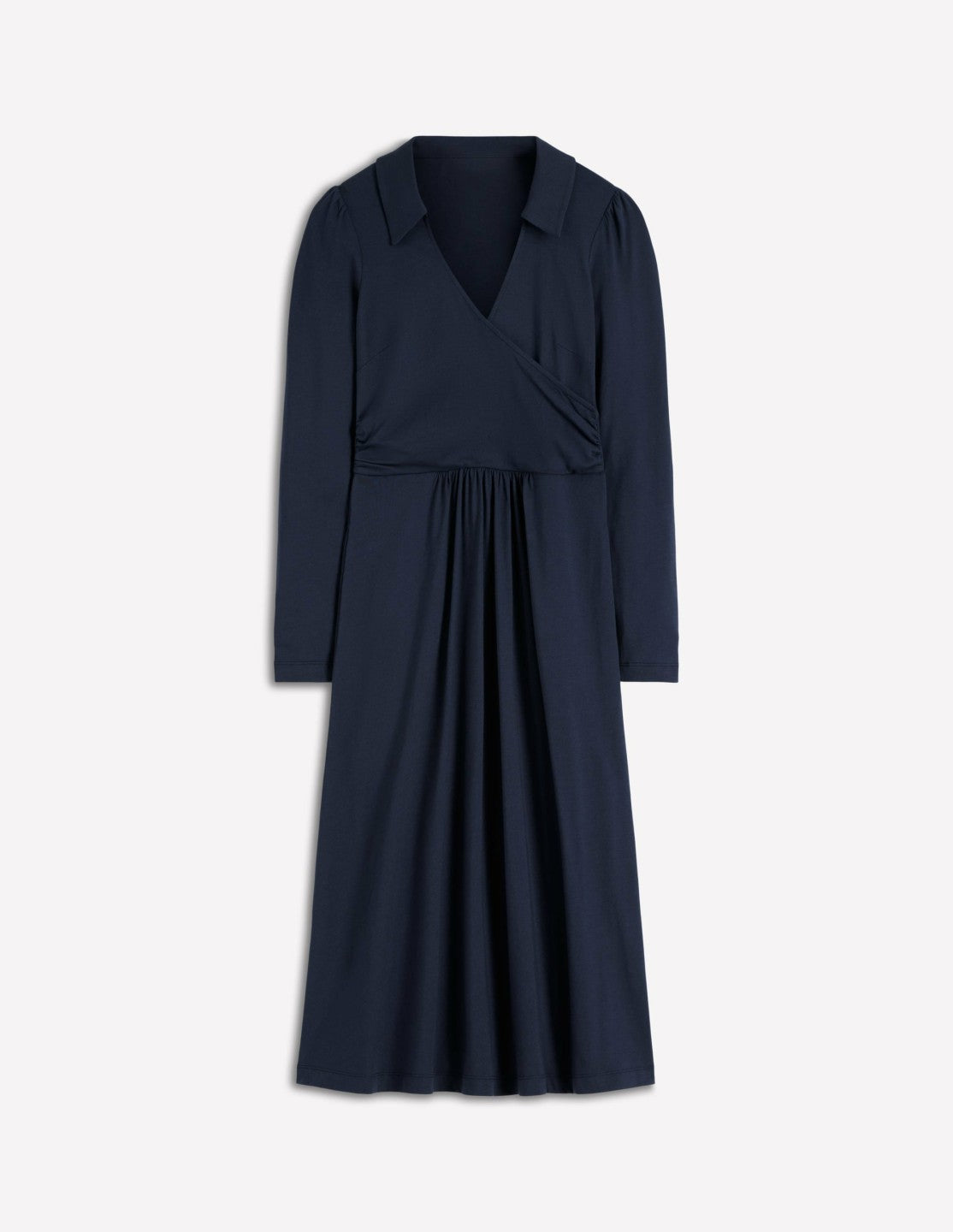 Carla Jersey Wrap Dress-Navy / Boden