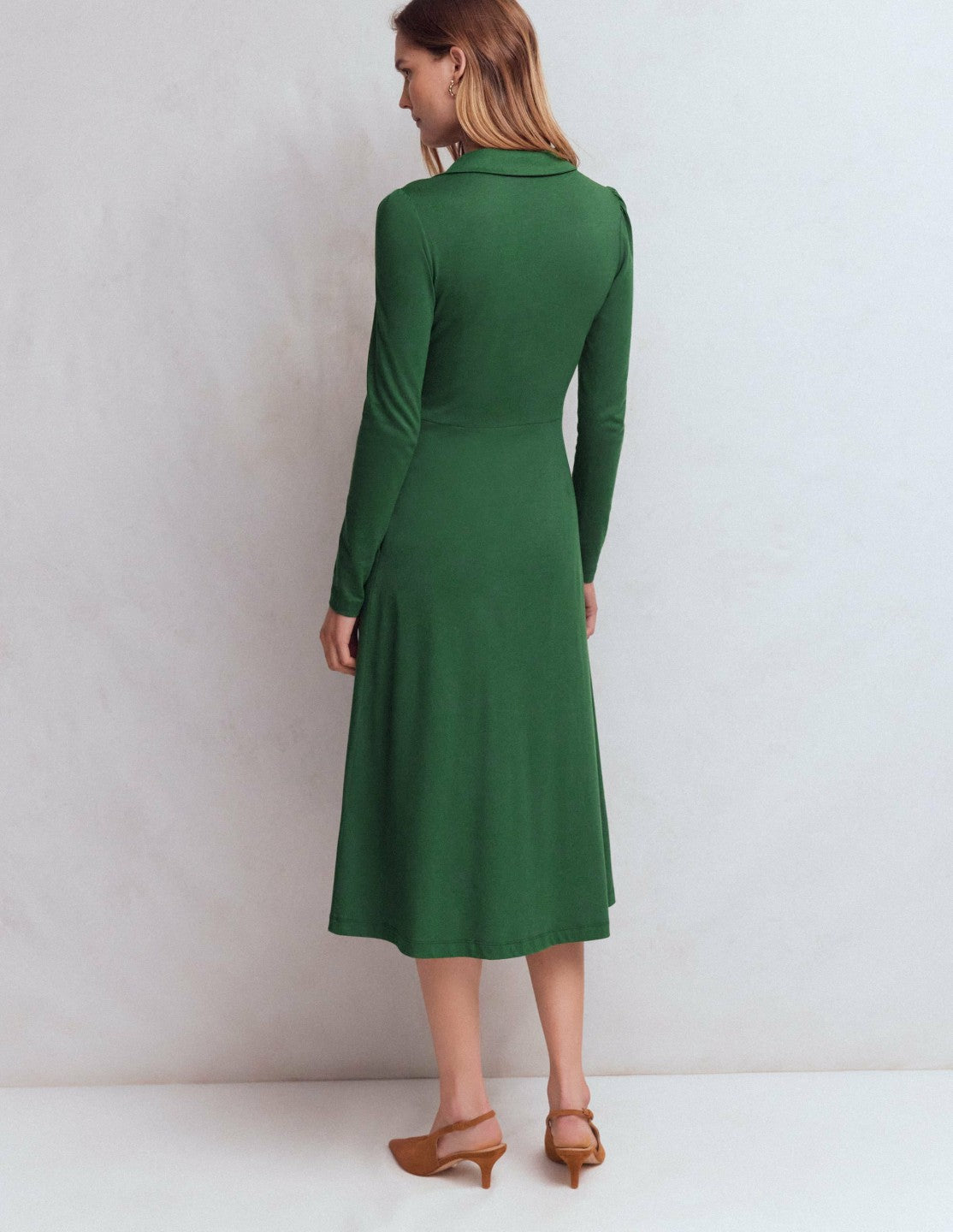 Carla Jersey Wrap Dress-Hunter Green / Boden On sale