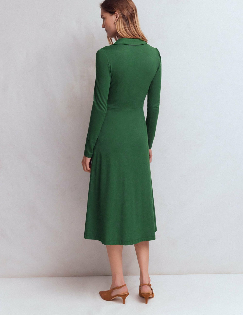 Carla Jersey Wrap Dress-Hunter Green / Boden On sale