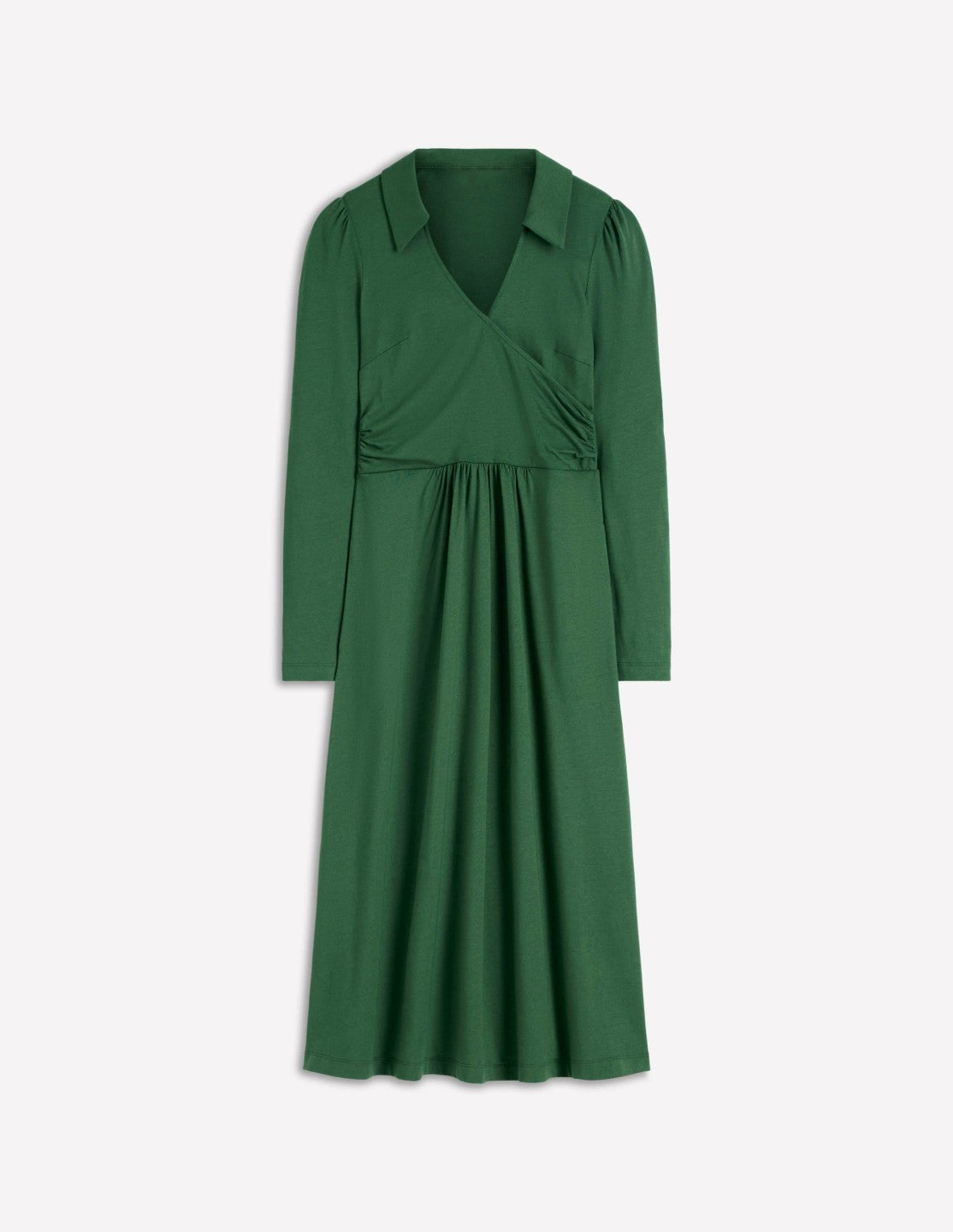 Carla Jersey Wrap Dress-Hunter Green / Boden On sale
