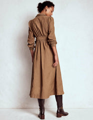 Adelaide Zip Cord Midi Dress-Latte / Boden Sale