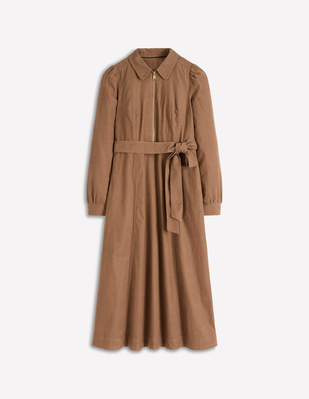 Adelaide Zip Cord Midi Dress-Latte / Boden Sale