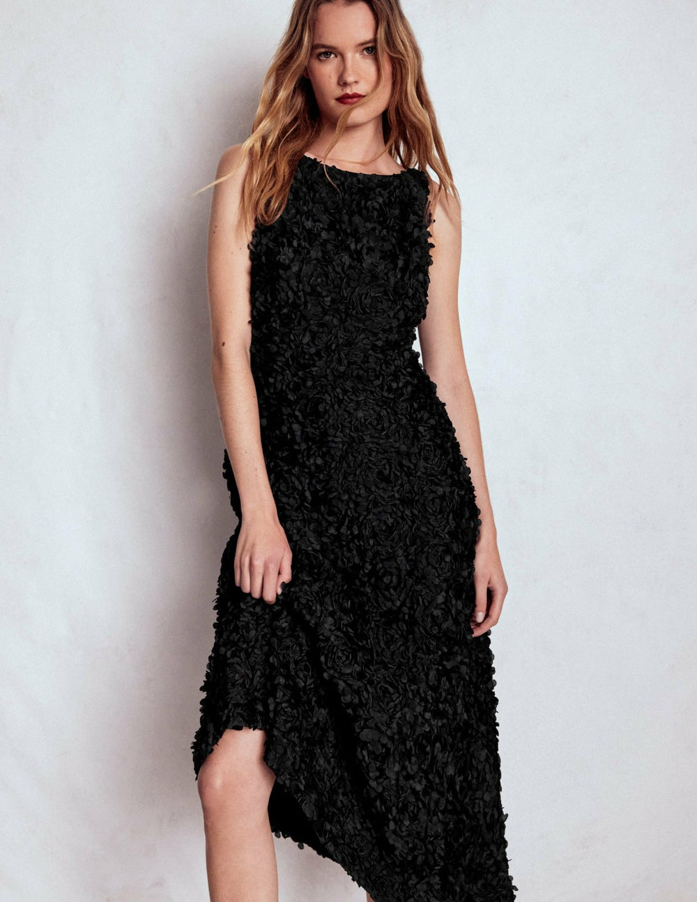 Scoop Back Fit and Flare Dress-Black / Boden Discount