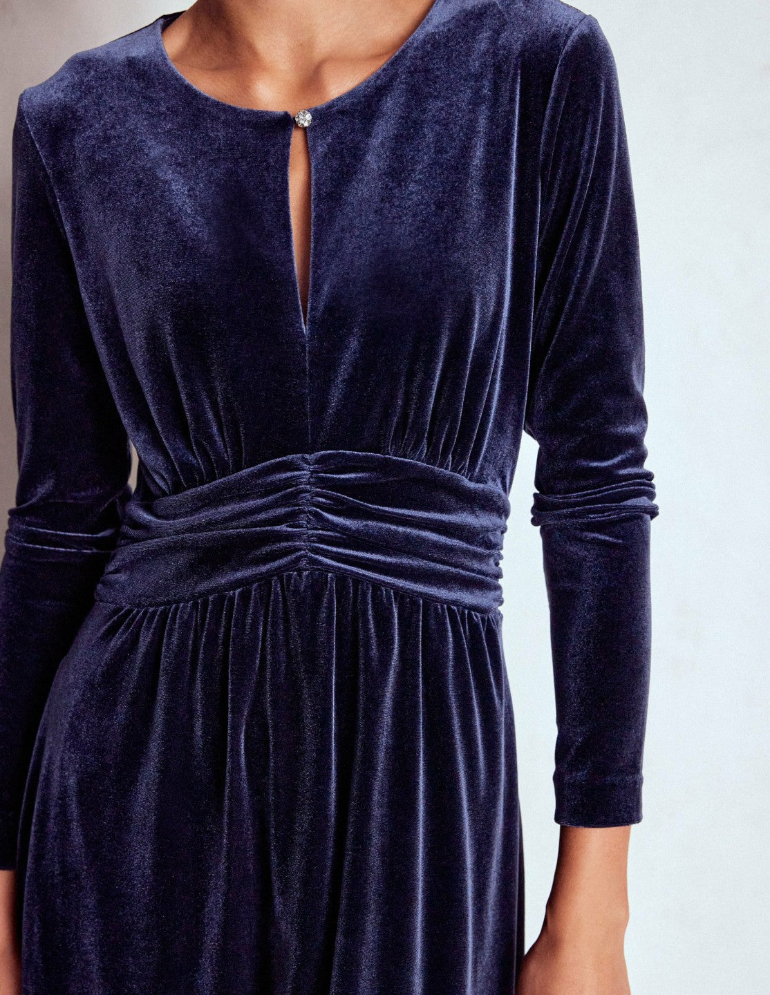 Tilda Velvet Midi Dress-Navy / Boden us
