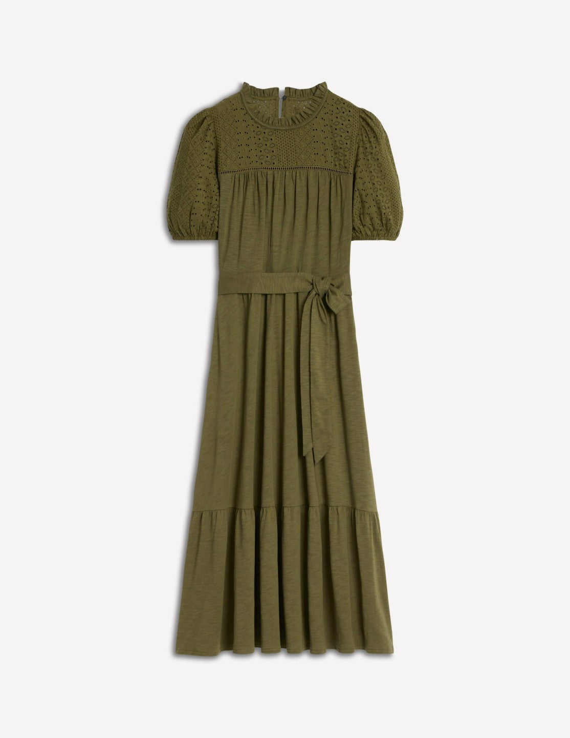 Lorelei Broderie Jersey Dress-Woodland Green / Boden Sale