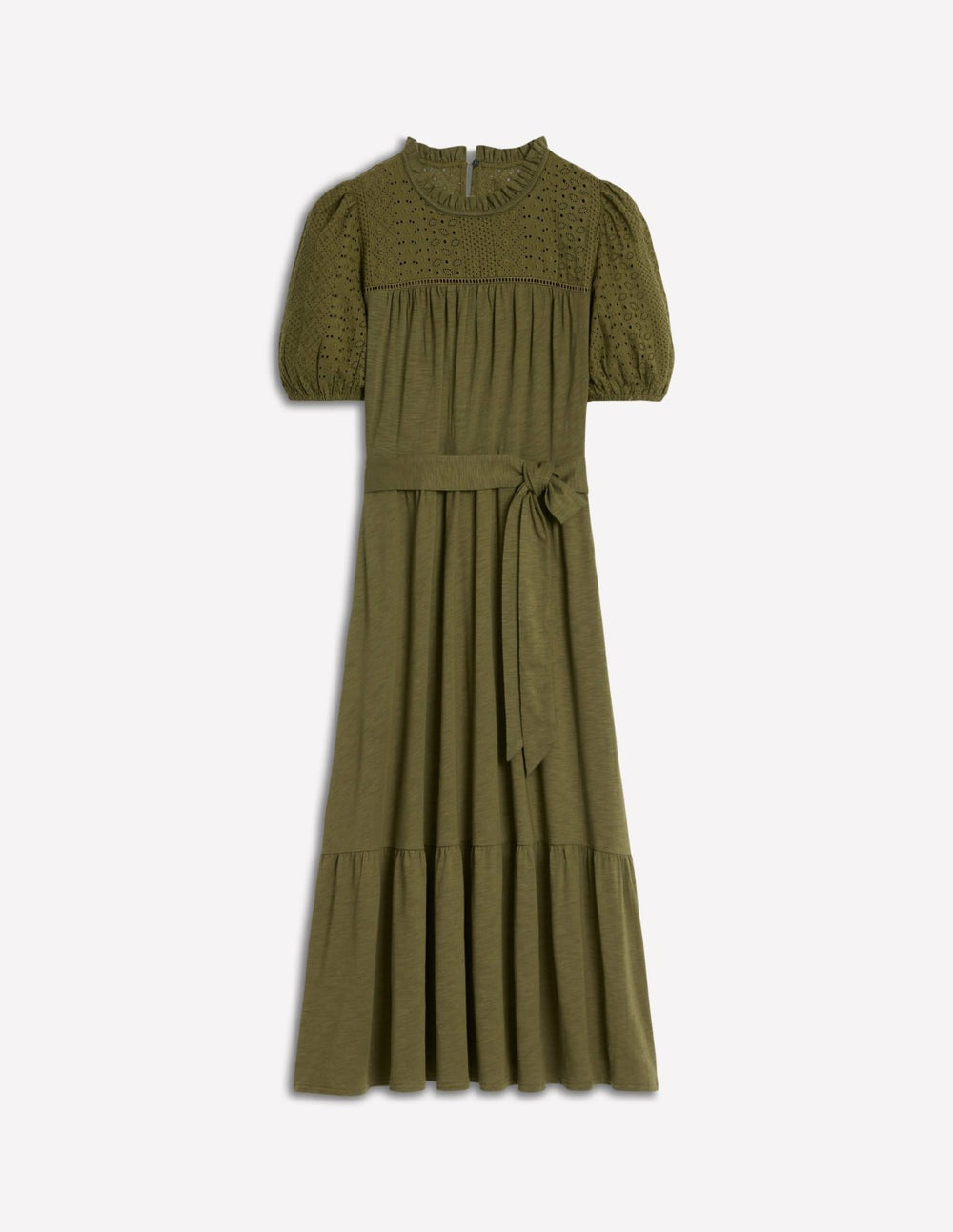 Lorelei Broderie Jersey Dress-Woodland Green / Boden Sale