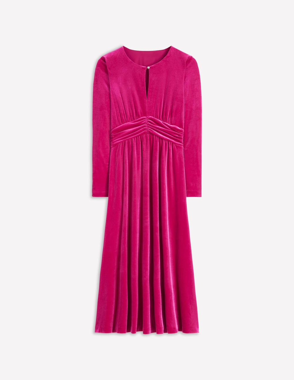 Tilda Velvet Midi Dress-Vibrant Pink / Boden On sale