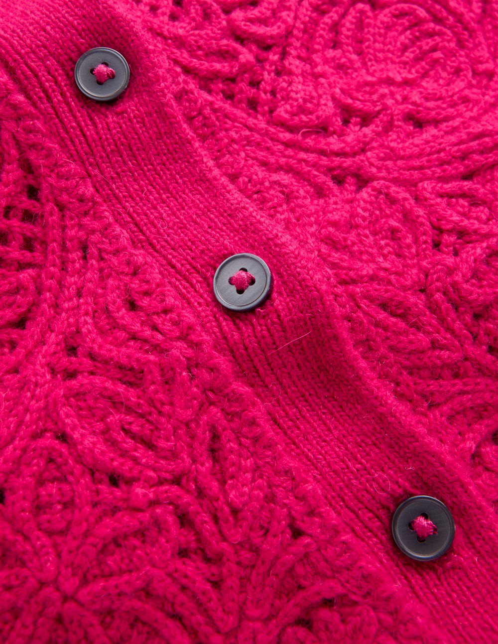 Lace Insert Knitted Midi Dress-Vibrant Pink / Boden