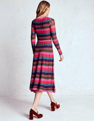 Metallic Wave Dress-Multi Stripe / Boden Online