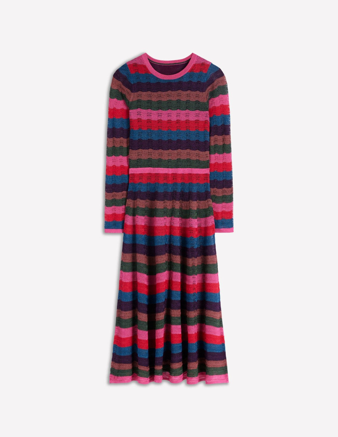 Metallic Wave Dress-Multi Stripe / Boden Online