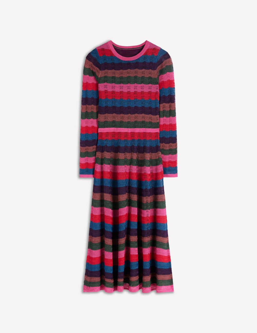 Metallic Wave Dress-Multi Stripe / Boden Online