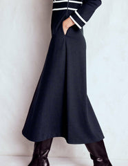 Contrast Ponte Midi Dress-Navy / Boden Discount