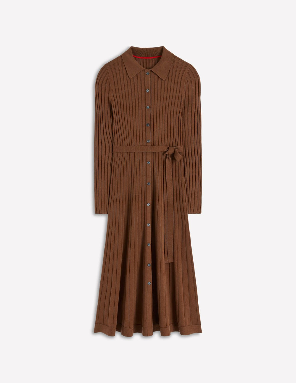 Rachel Knitted Shirt Dress-Raw Umber / Boden On sale