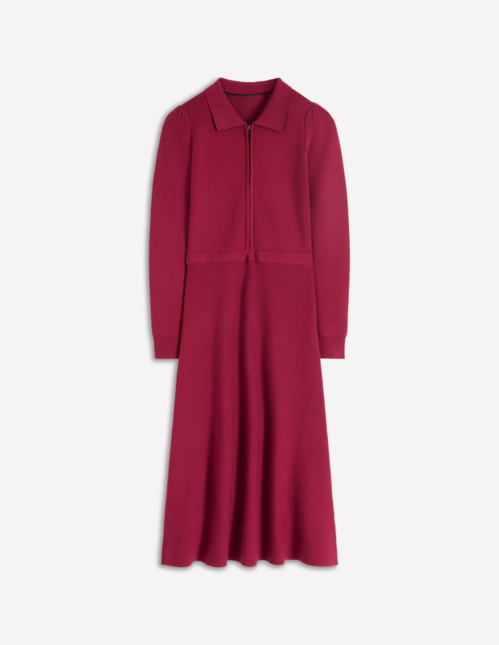 Fiona Zip Front Knitted Dress-Ruby Red / Boden us