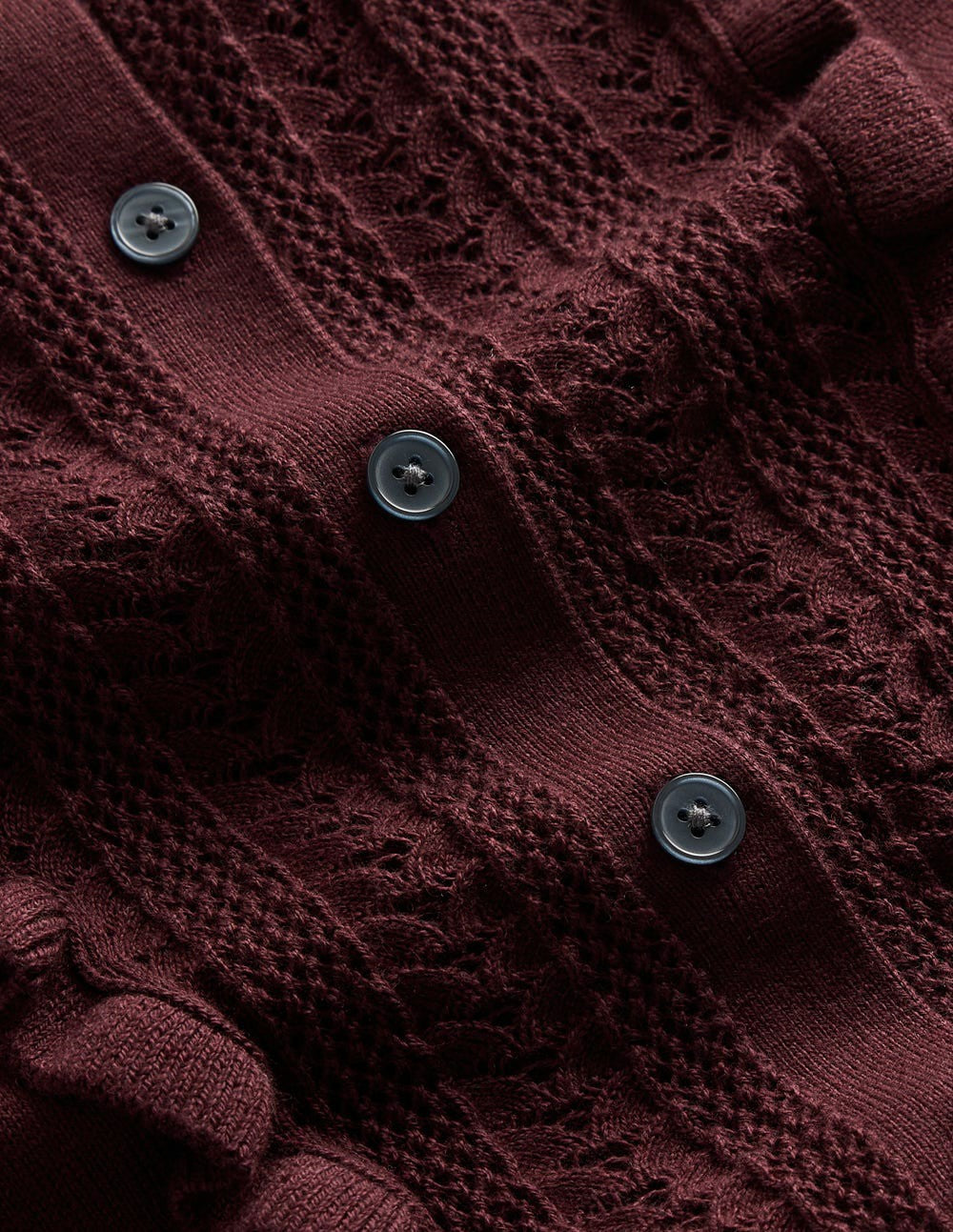 Winifred Frilled Knitted Dress-Coffee Bean / Boden us