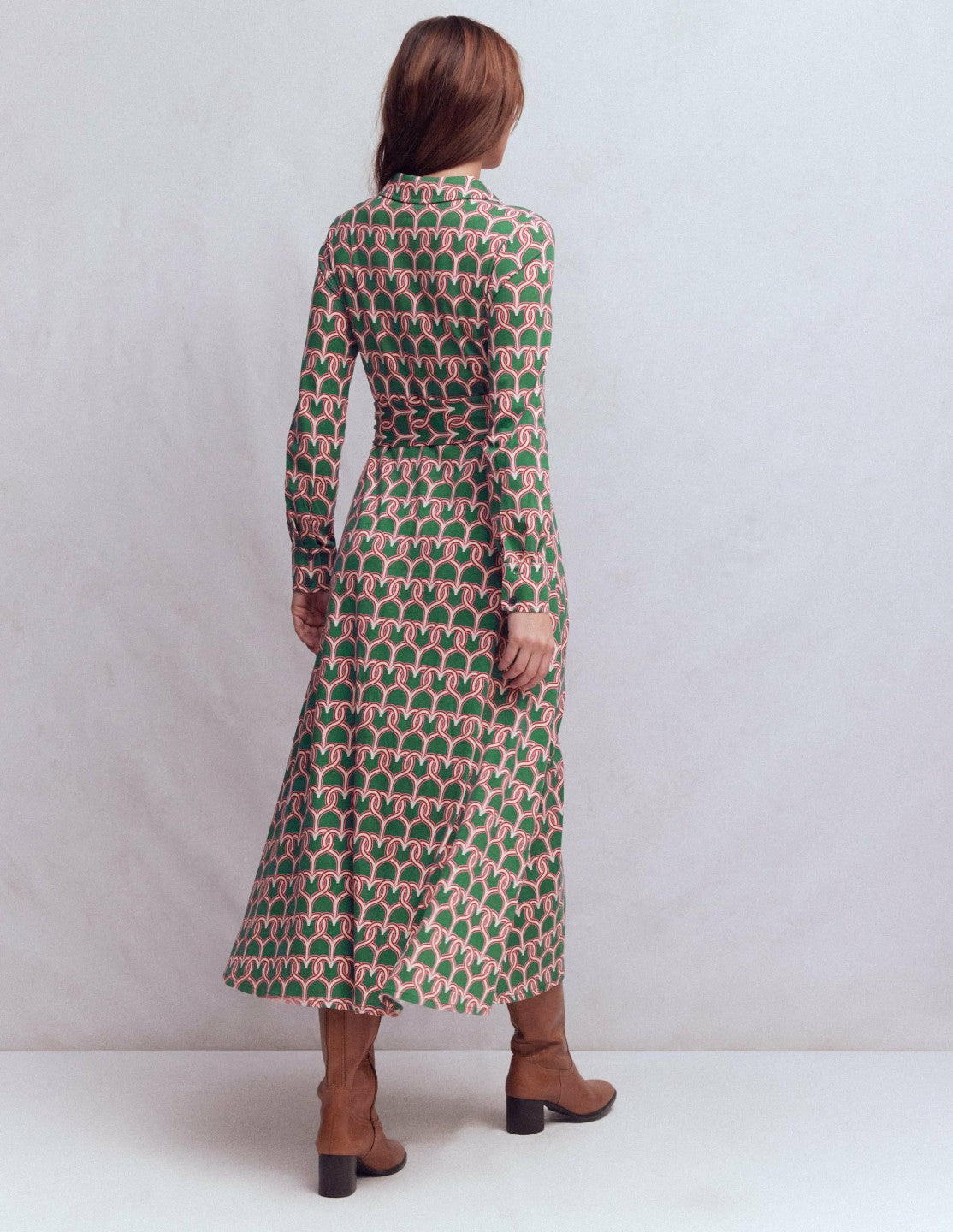 Marcia Jersey Shirt Dress-Hunter Green, Heart Link / Boden Sale