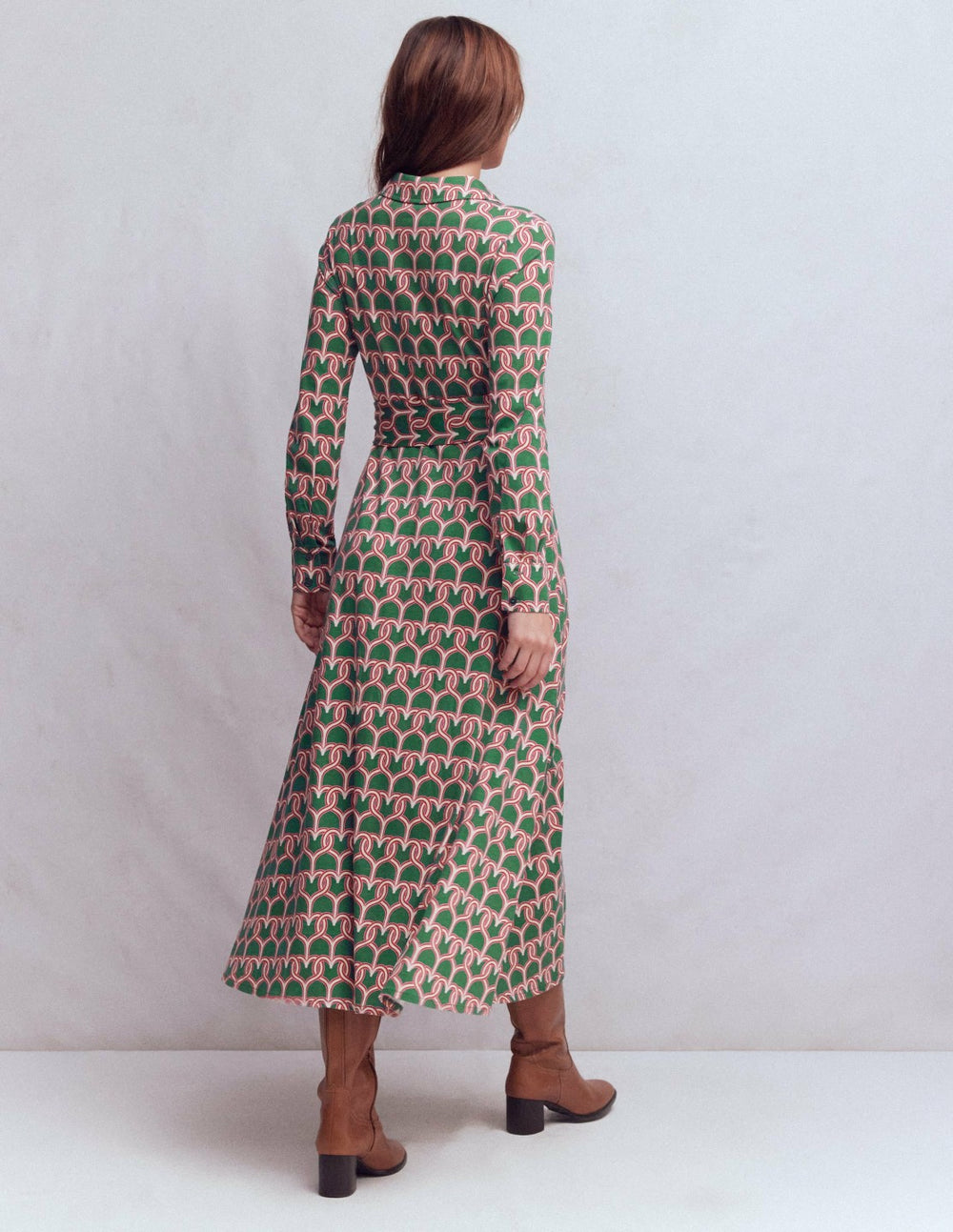 Marcia Jersey Shirt Dress-Hunter Green, Heart Link / Boden Sale