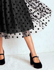 Velvet Bodice Jersey Dress-Black / Boden Online