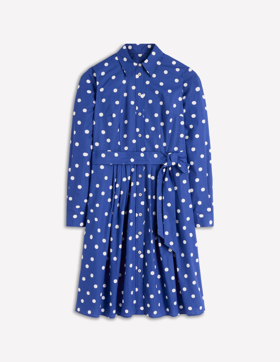 Alexa Long Sleeve Short Dress-Bright Blue, Painted Dot / Boden On sale