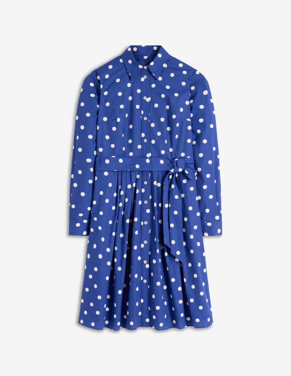 Alexa Long Sleeve Short Dress-Bright Blue, Painted Dot / Boden On sale